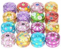 NS03: Glittery Round Boxes - 35mm (Pack Size 32)
